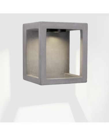 Applique d'extérieur LED en ciment gris
