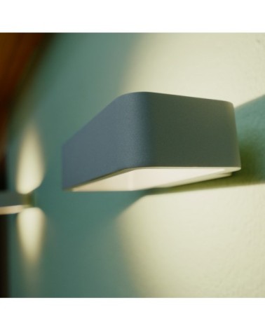 Applique d'extérieur LED en métal gris
