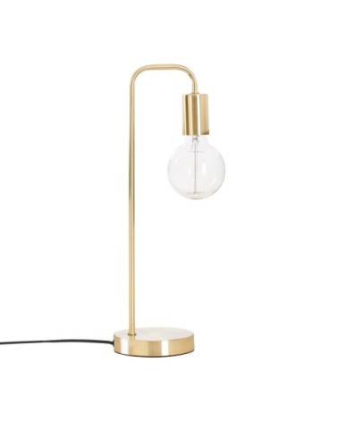 Lampe à poser en métal doré