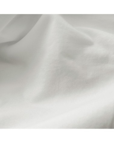 Drap-housse uni en coton lavé Blanc 160x200cm - Bonnet 30cm
