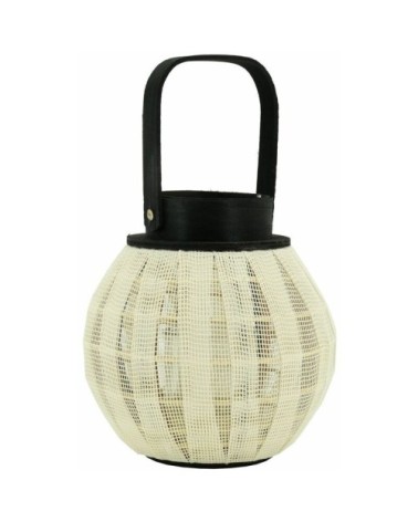 Lanterne ronde en bois et coton