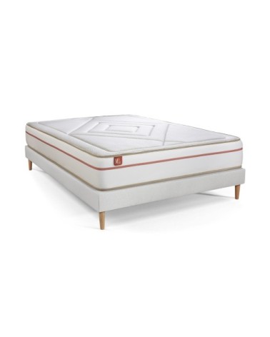 Pack matelas sommier kit 160x200 oreiller couette