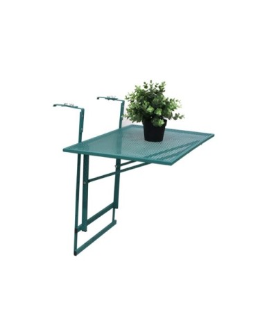 Table de balcon pliable en métal vert