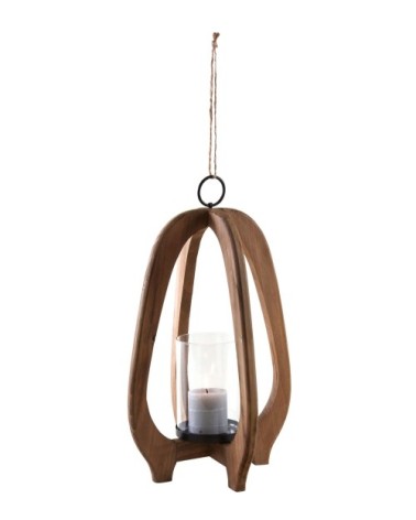 Lanterne en bois et en verre