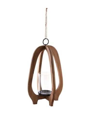 Lanterne en bois et en verre
