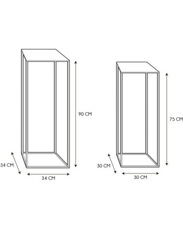 Sellette en métal martelé mirage (lot de 2)