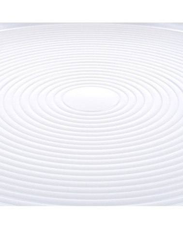 Table d'appoint en aluminium D40x43cm ivoire