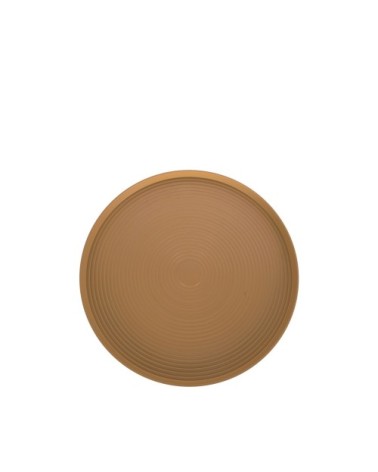 Table d'appoint en aluminium D40x43cm jaune moutarde