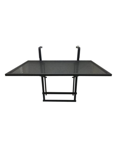 Table de balcon pliable en métal noir