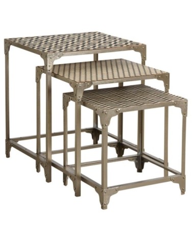 Sellettes carrées graphiques en métal