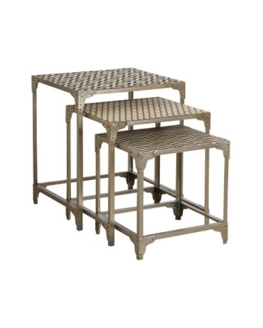 Sellettes carrées graphiques en métal