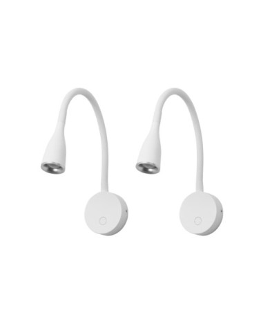 Lampe Lecture / Applique LED Table de Chevet (2 pcs) 3,8W Blanc