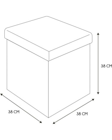 Pouf coffre pliable avec pampille mirage