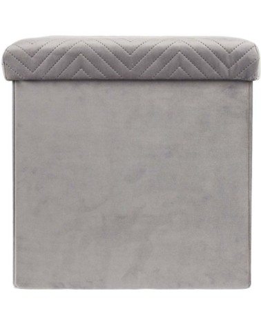 Coffre pouf pliable gris