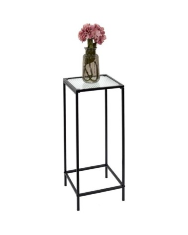 Sellette plateau en verre texturé rosa