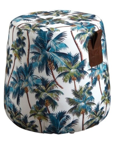 Pouf en tissu jungle