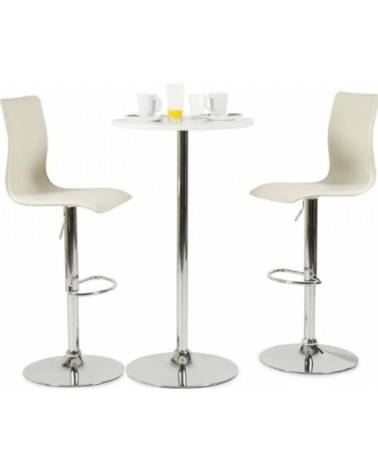 Tabouret bar métal beige 48x45x120cm