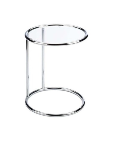 Bout de canapé en métal plateau en verre side