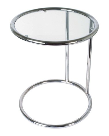 Bout de canapé en métal plateau en verre side