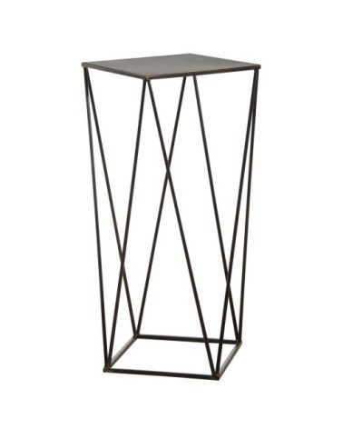 Sellette design en métal noir 42 x 42 x 80 cm