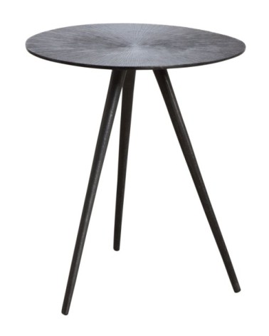 Table ronde métal zinc antique diamètre 40cm