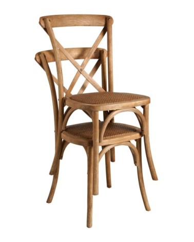 Chaise bistro en hêtre empilable unitaire