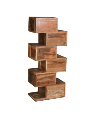 Commode zig zag en bois recyclé et métal