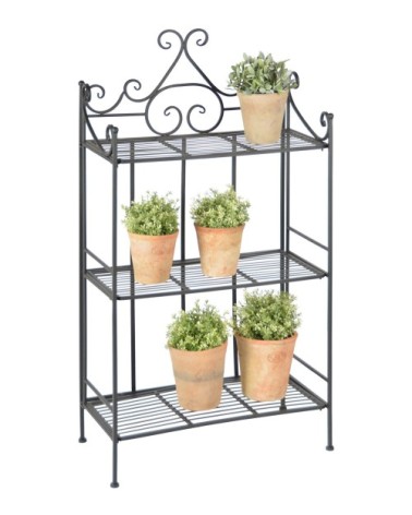 Etagère pliante à plantes arabesques droite 3 niveaux