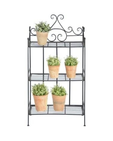 Etagère pliante à plantes arabesques droite 3 niveaux