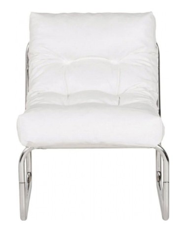 Fauteuil métal blanc 73x60x76cm