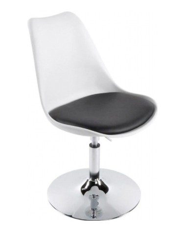 Chaise métal blanc 54x48x85cm