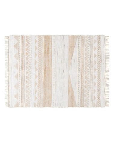 Tapis en jute et coton motifs graphiques 160x230