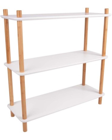 Etagère en bambou 3 plateaux simplicity blanc