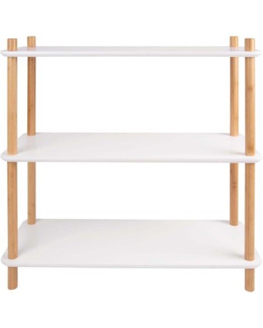 Etagère en bambou 3 plateaux simplicity blanc