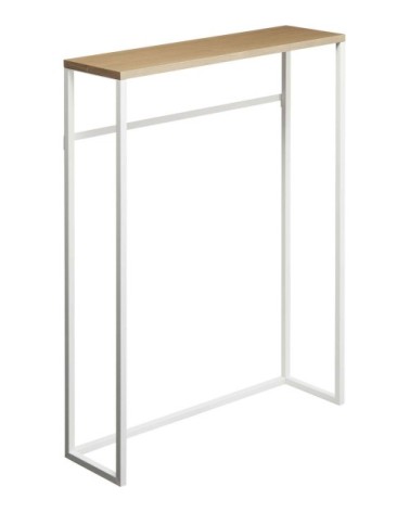 Console d'entrée en bois et métal tower blanc