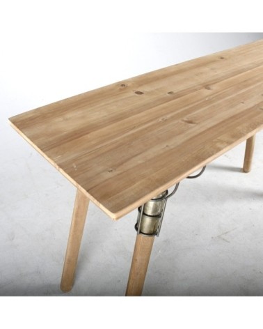 Console en pin et métal