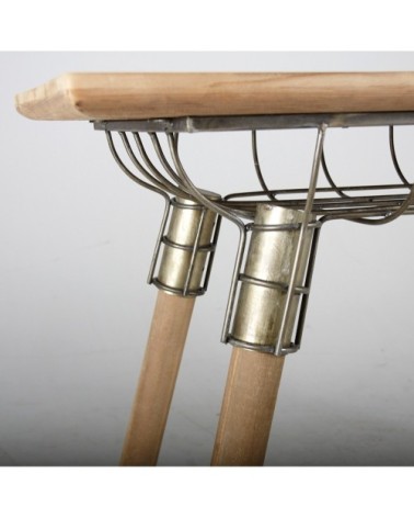 Console en pin et métal