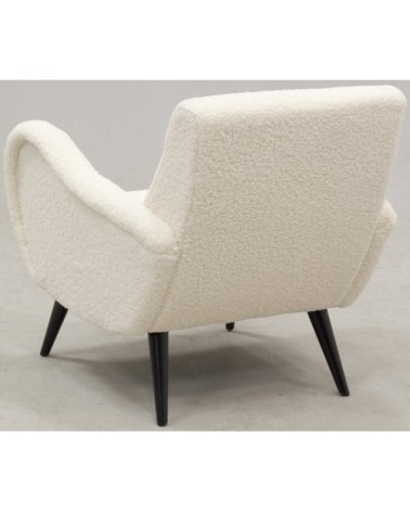 Fauteuil design en polyester et bois douceur