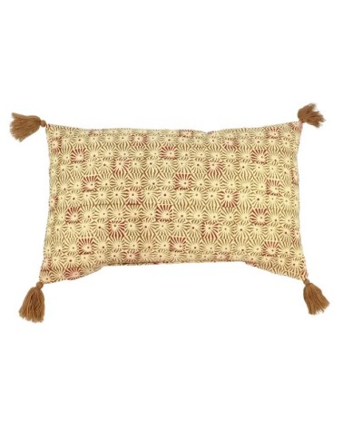 Coussin en coton camel 30x50