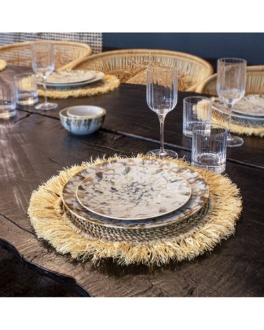 Lot de 4 sets de table en raffia