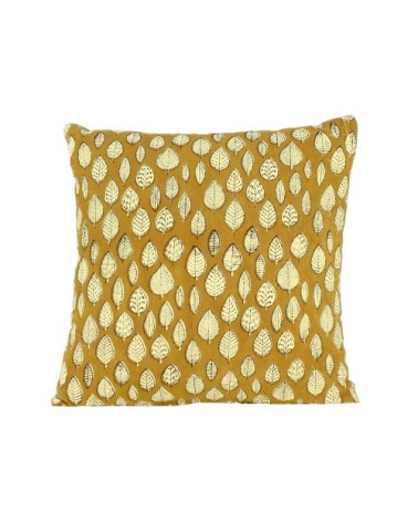 Coussin en coton jaune 40x40cm
