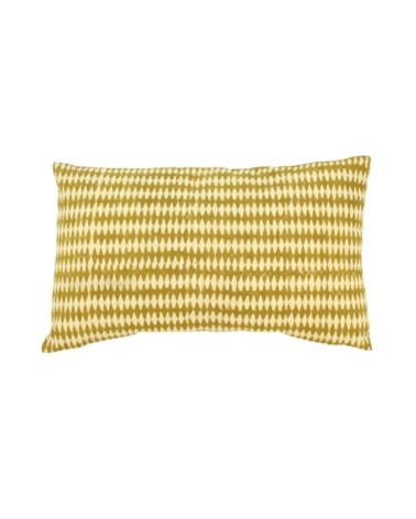 Coussin en coton jaune 30x50cm