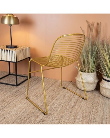 Lot de 2 chaises en métal doré