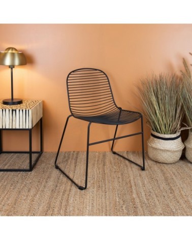 Lot de 2 chaises en métal noir