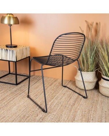 Lot de 2 chaises en métal noir