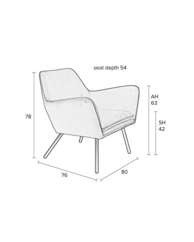 Fauteuil de salon confortable en velours jaune or