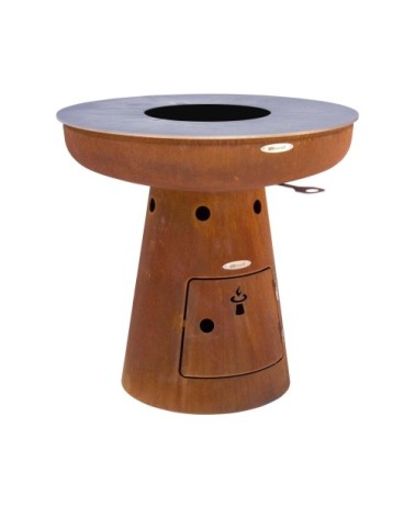 Barbecue brasero en acier  nero hauteur 79 cm diamètre 82 cm