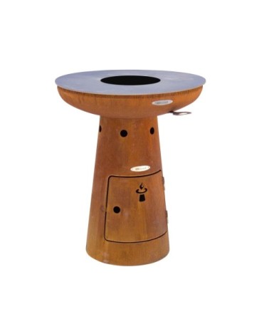 Barbecue brasero en acier  nero hauteur 75 cm diamètre 62 cm