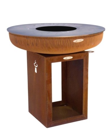 Barbecue brasero en acier  carus diamètre 82 cm hauteur 80 cm