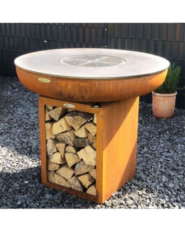 Barbecue brasero en acier  carus diamètre 82 cm hauteur 80 cm